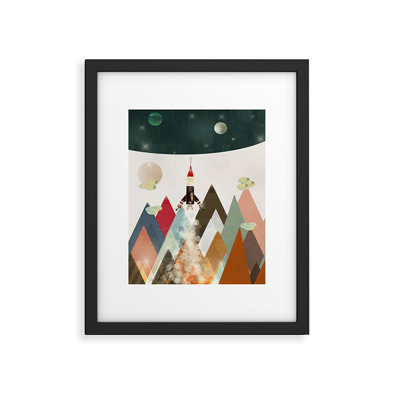 living on the moon Framed Art Print Gallery Image 5
