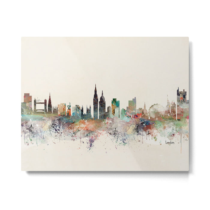 london england skyline Metal Print Gallery Image 1