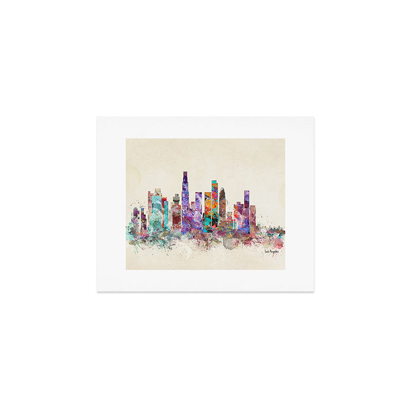 los angeles california skyline Art Print Gallery Image 1