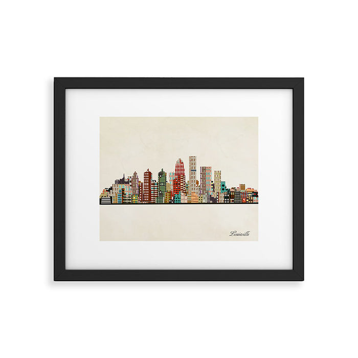 louisville kentucky skyline Framed Art Print Gallery Image 1