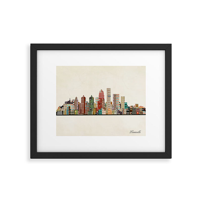 louisville kentucky skyline Framed Art Print Gallery Image 6