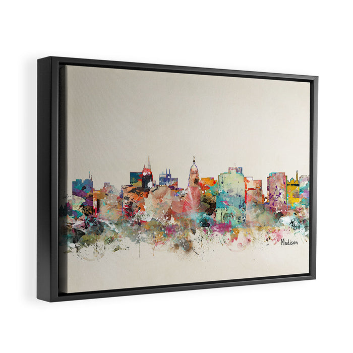 madison wisconsin Framed Canvas Print Gallery Image 1