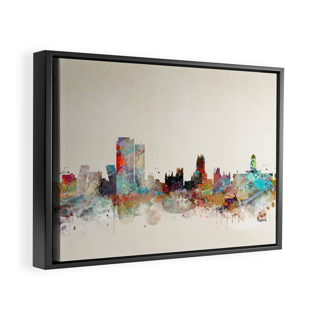 madrid spain skyline Framed Canvas Print Gallery Image 2