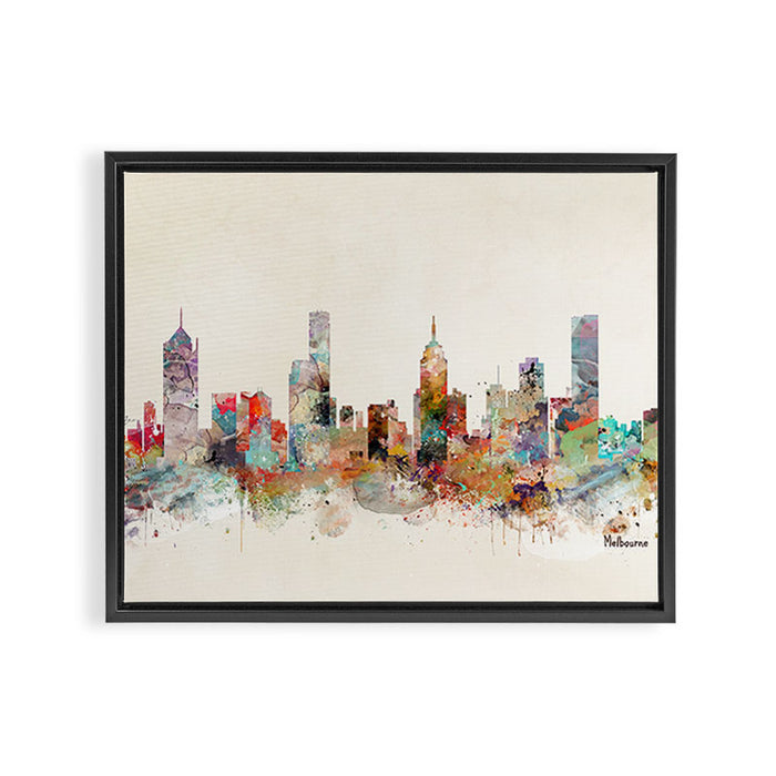 melbourne australia Framed Canvas Print Gallery Image 1