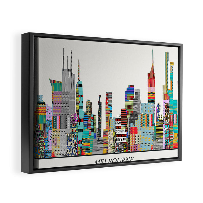 Melbourne Framed Canvas Print Gallery Image 1