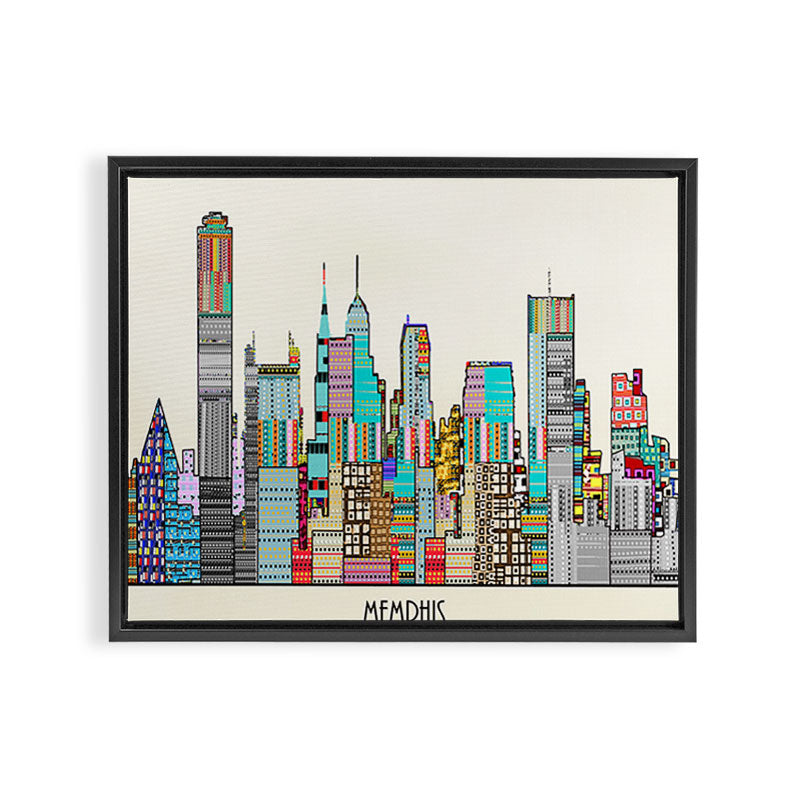 Memphis city Framed Canvas Print Gallery Image 2