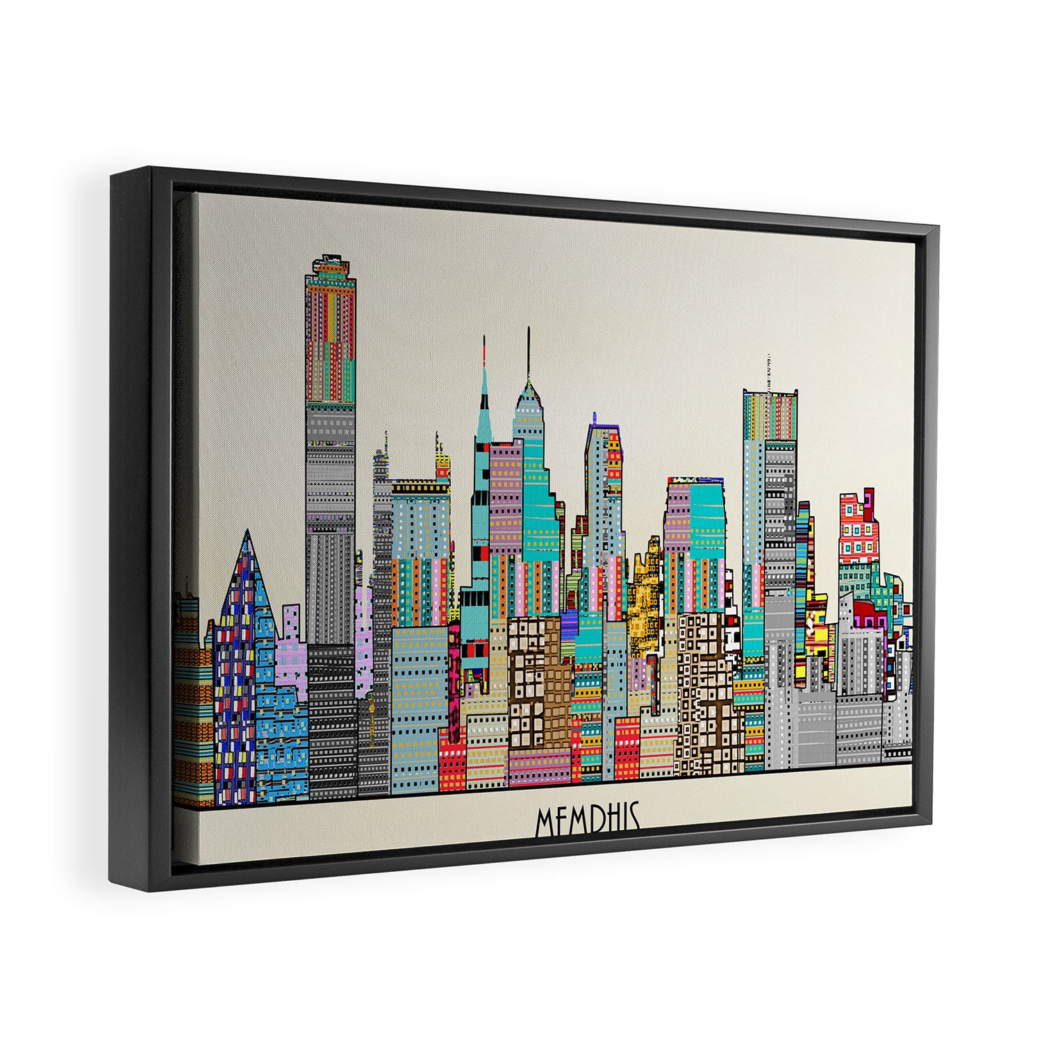 Memphis city Framed Canvas Print Gallery Image 6