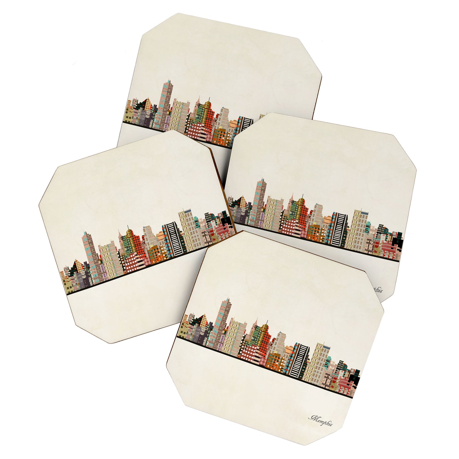 memphis skyline Coaster Gallery Image 1