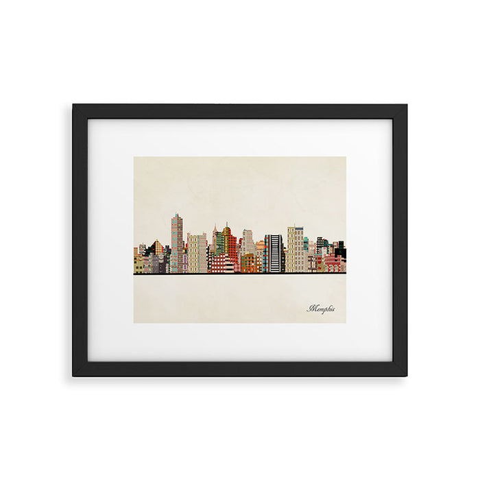 memphis skyline Framed Art Print Gallery Image 1