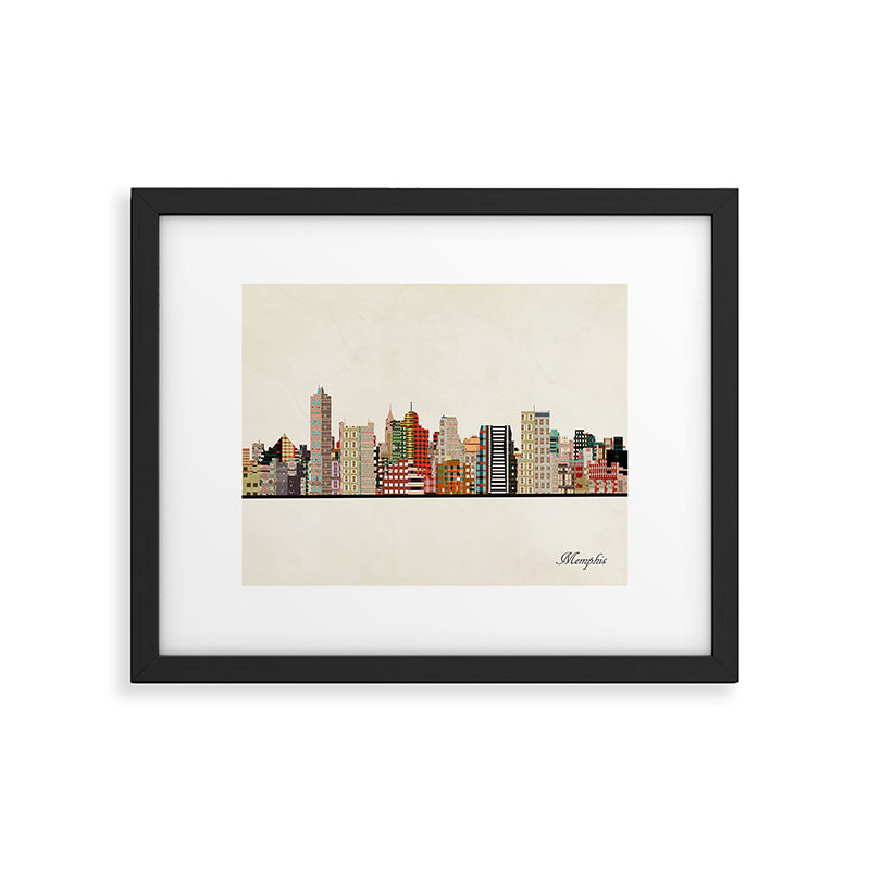 memphis skyline Framed Art Print Gallery Image 6