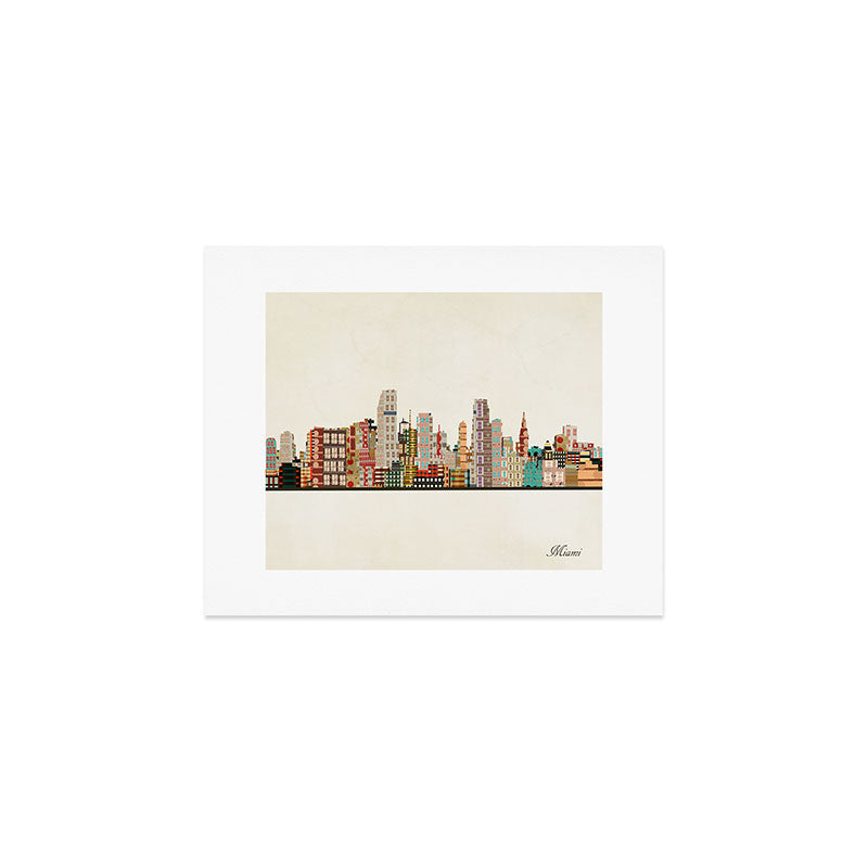 miami florida skyline Art Print Gallery Image 1