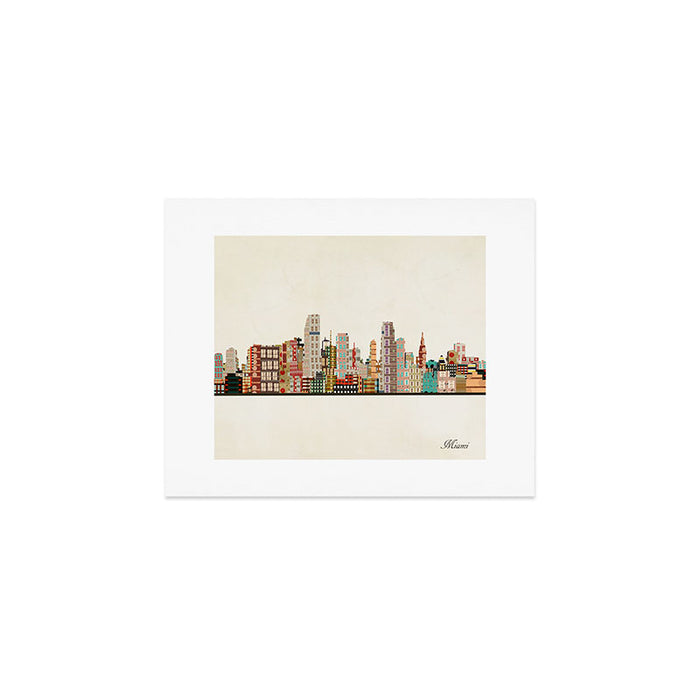 miami florida skyline Art Print Gallery Image 1