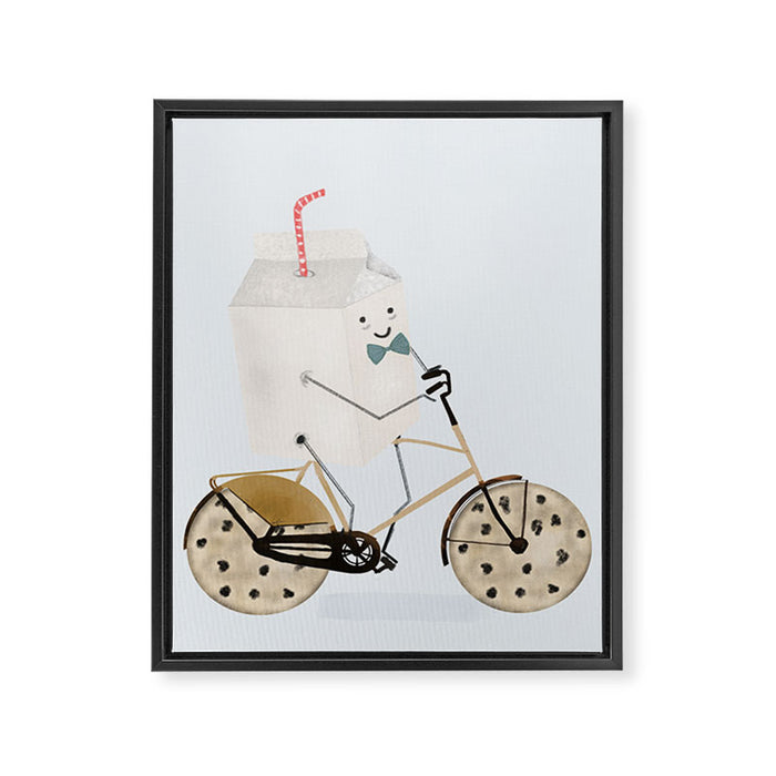 milk and cookies Framed Canvas Print Gallery Image 1