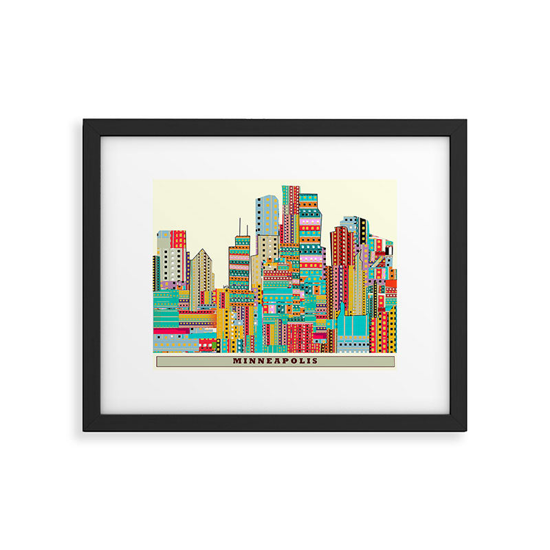 Minneapolis city  Framed Art Print Gallery Image 5