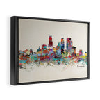 Minneapolis Minnesota skyline Framed Canvas Print Gallery Image 2