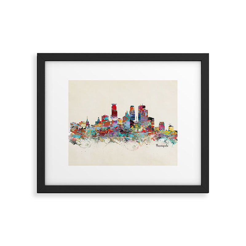 Minneapolis Minnesota skyline Framed Art Print Gallery Image 6