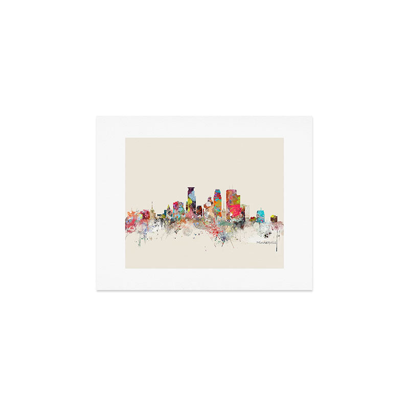 minneapolis skyline Art Print Gallery Image 1