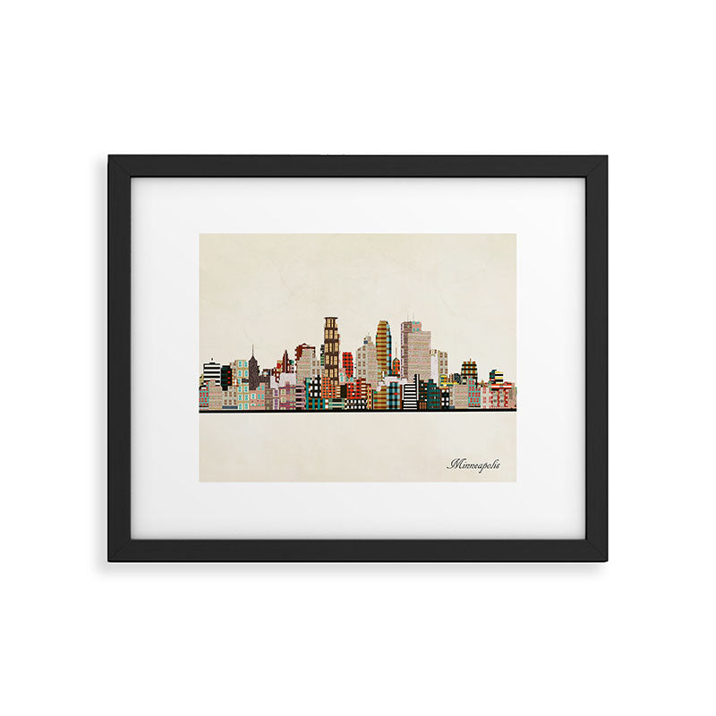 minneapolis skyline Framed Art Print Gallery Image 6