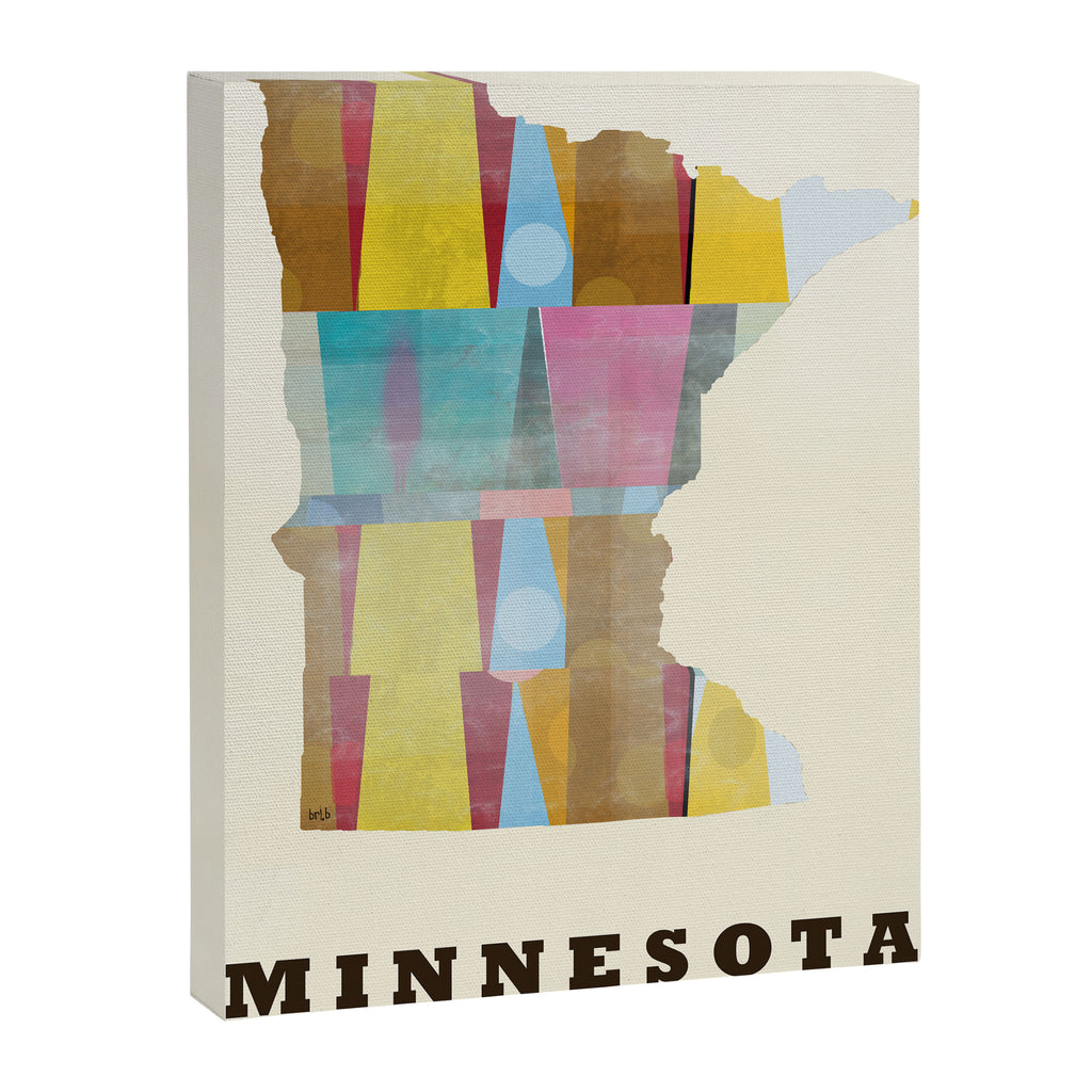 Minnesota state map modern Canvas Print Gallery Image 6