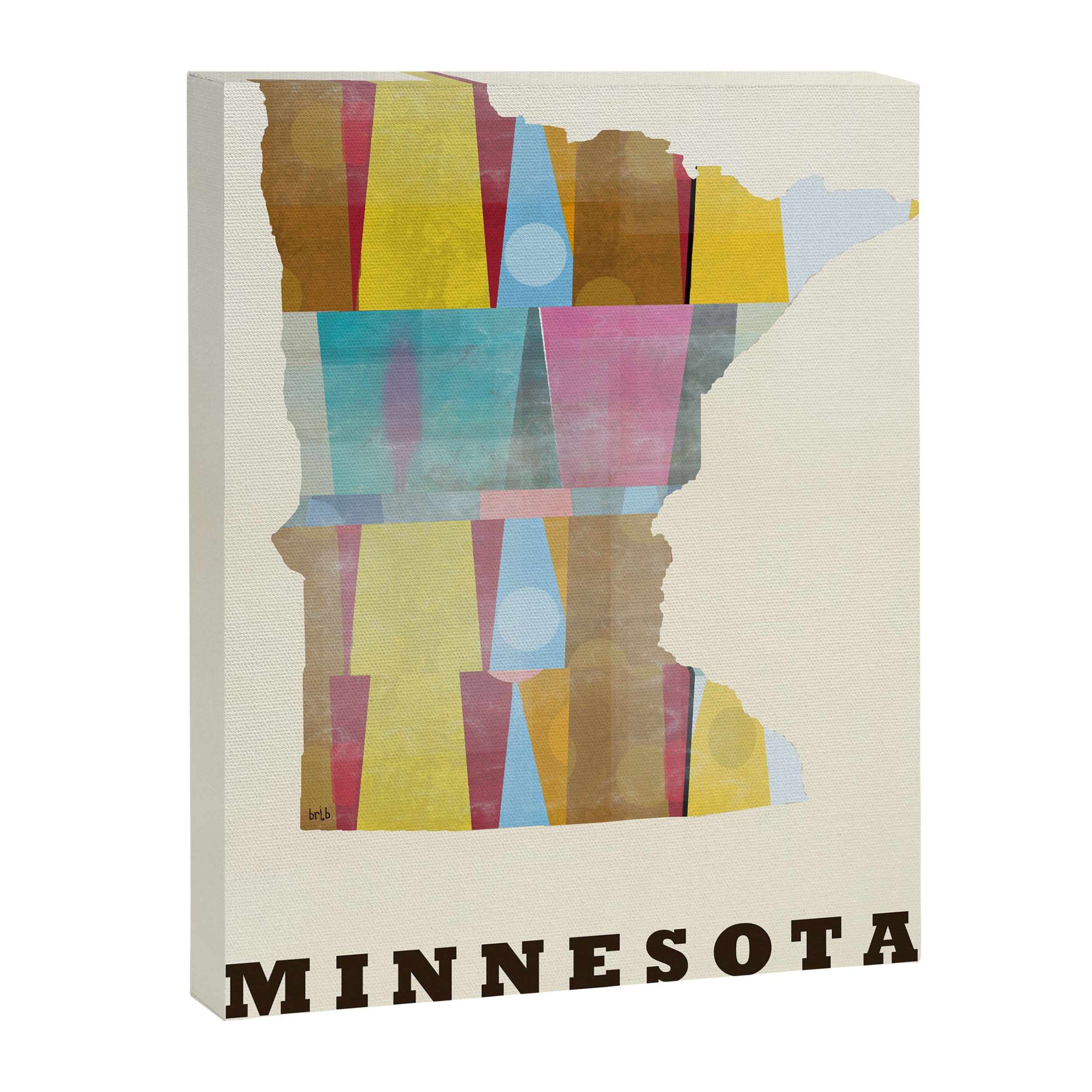 Minnesota state map modern Canvas Print Gallery Image 6