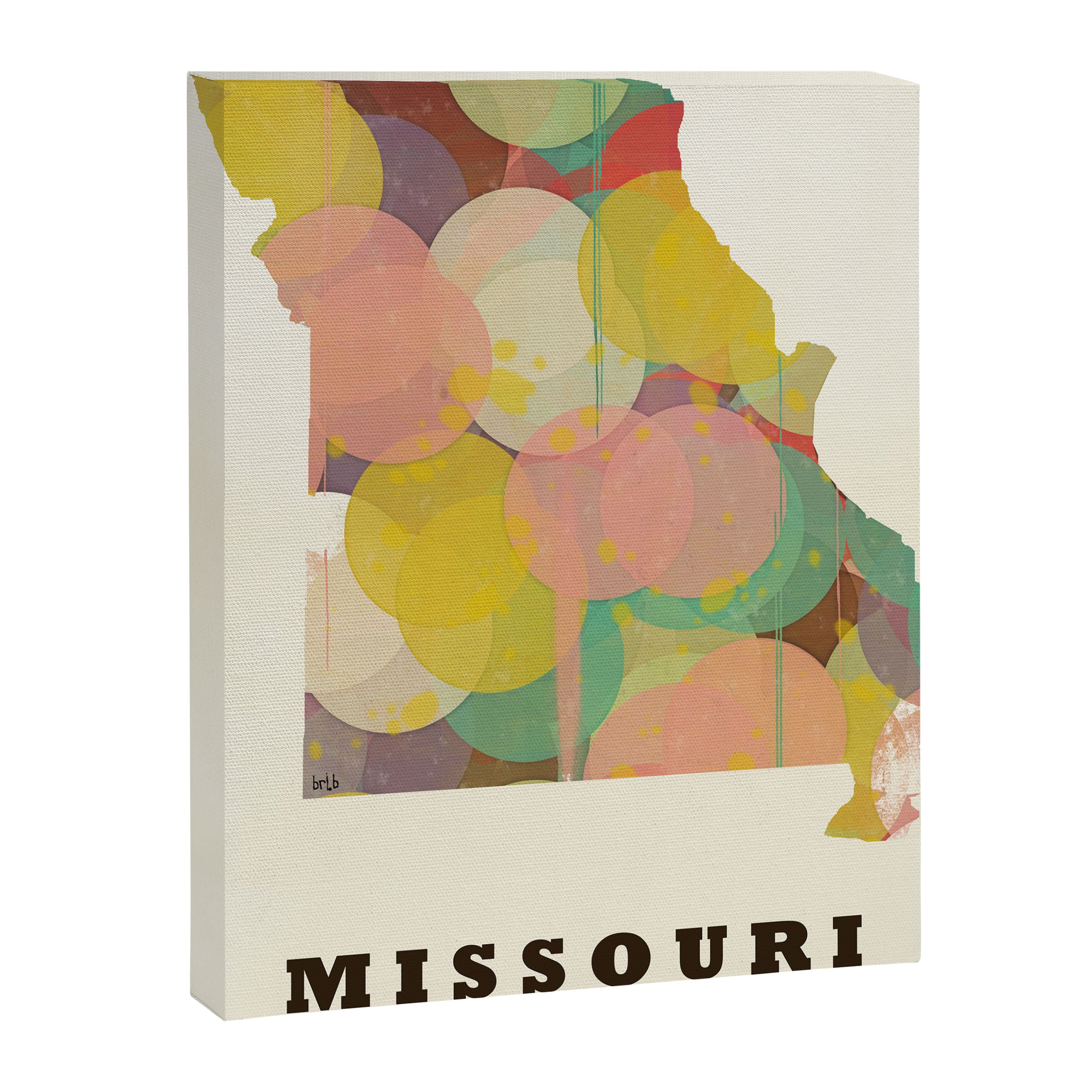 Missouri state map modern Canvas Print Gallery Image 6