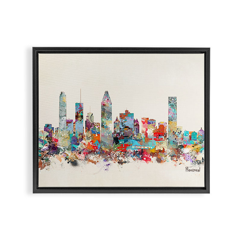 Montreal Quebec skyline Framed Canvas Print Gallery Image 2
