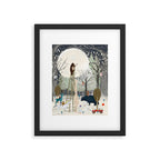 mr bear paints the moon Framed Art Print Gallery Image 5