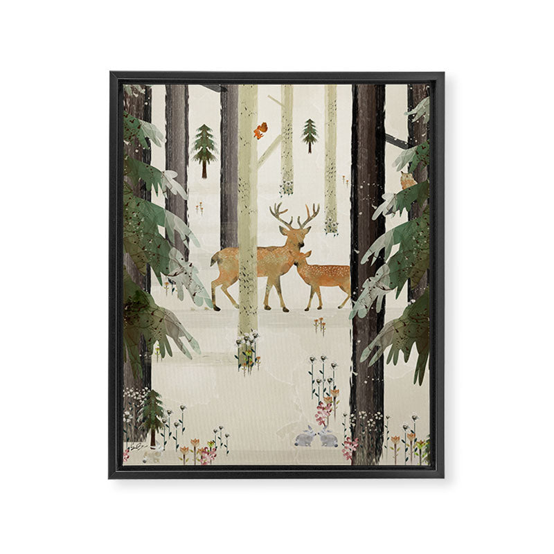 nature's way the deer Framed Canvas Print Gallery Image 6