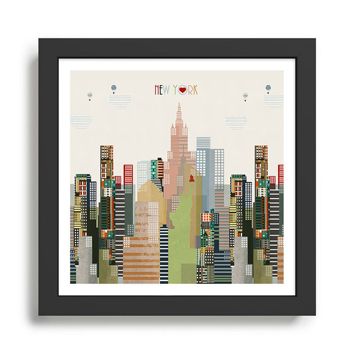 new york city skyline Framed Art Print Gallery Image 1
