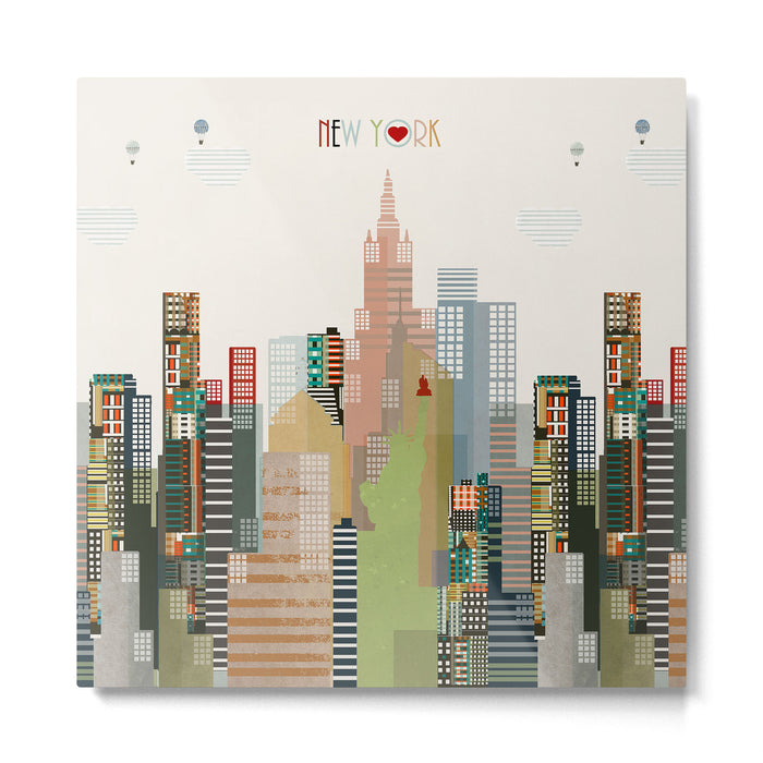 new york city skyline Metal Print Gallery Image 1