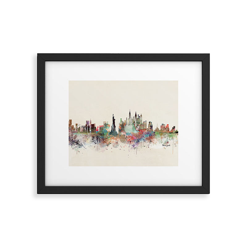 new york city skyline Framed Art Print Gallery Image 6