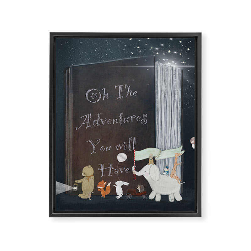 oh the adventures you will have Framed Canvas Print Gallery Image 6