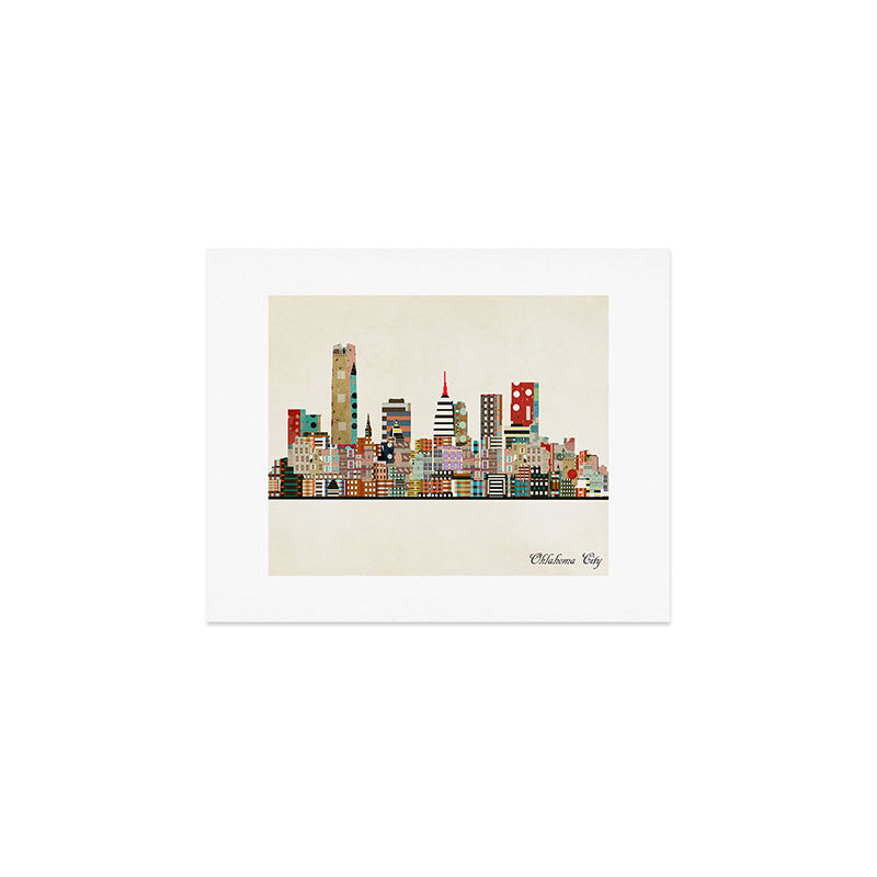 oklahoma city skyline Art Print Gallery Image 1