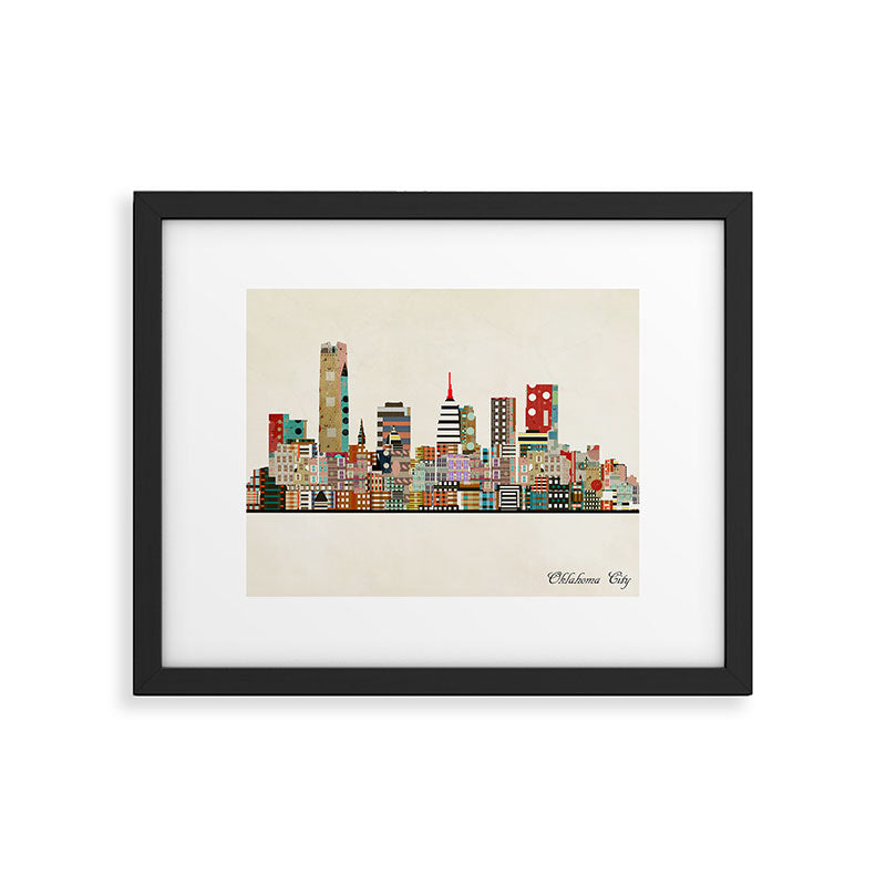 oklahoma city skyline Framed Art Print Gallery Image 6