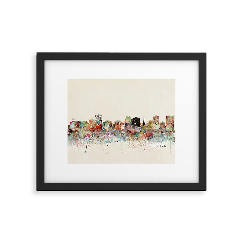 orlando florida skyline Framed Art Print Gallery Image 4