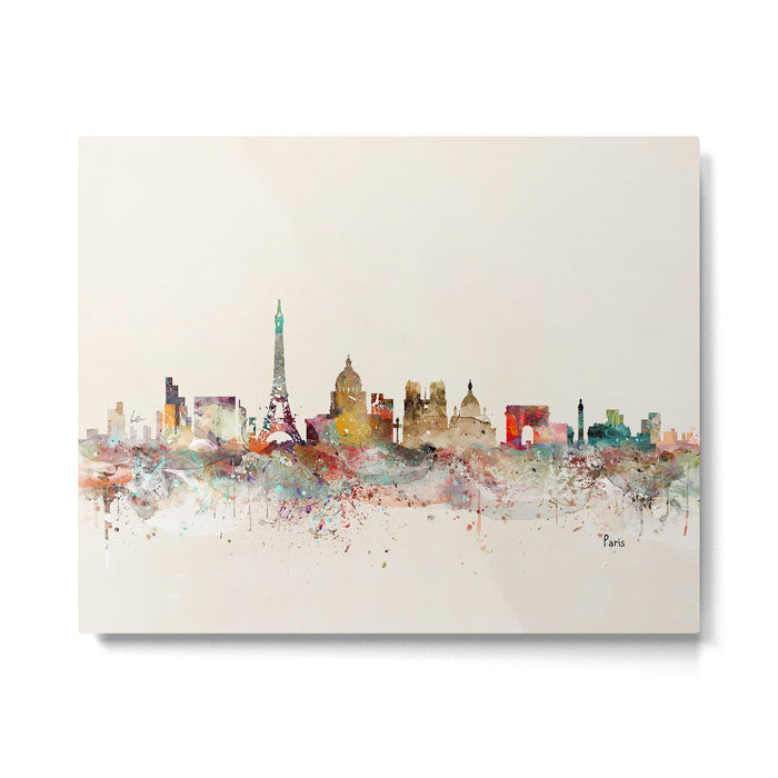 paris city skyline Metal Print Gallery Image 1