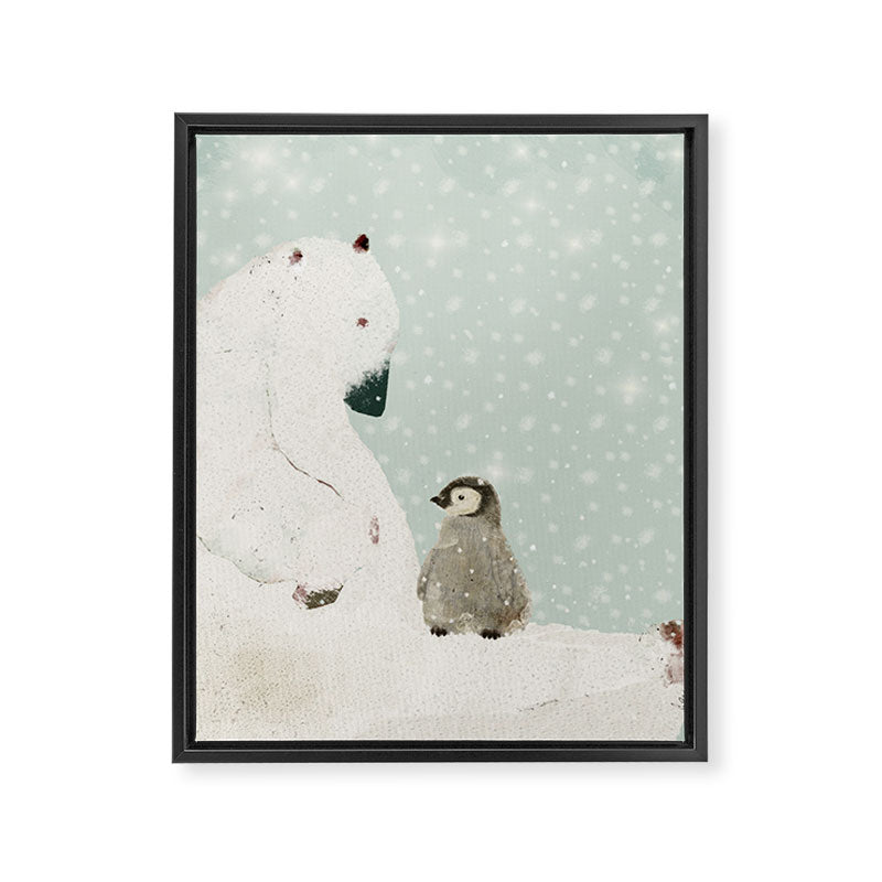 penguin and bear Framed Canvas Print Gallery Image 8