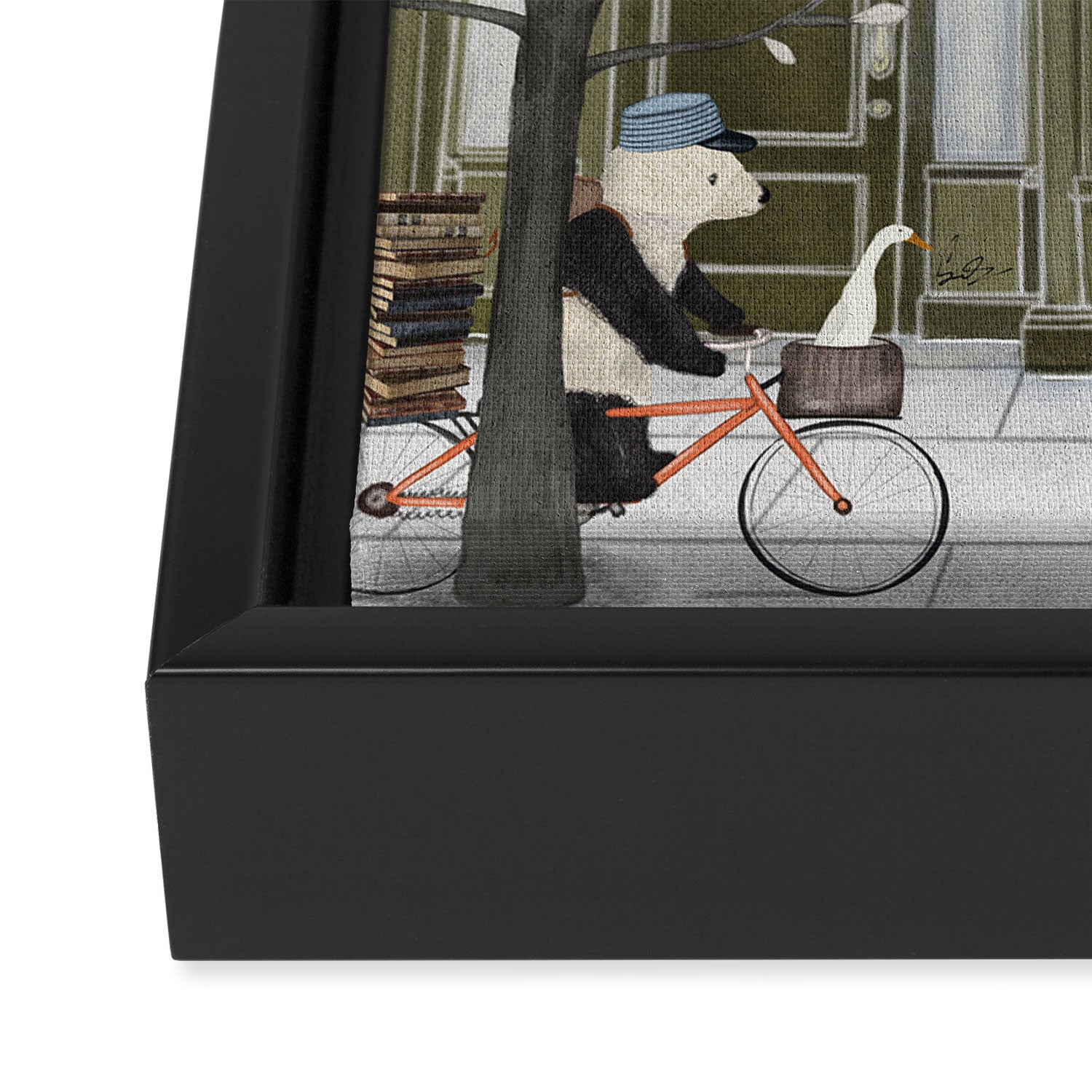 petite librairie Framed Canvas Print Gallery Image 3