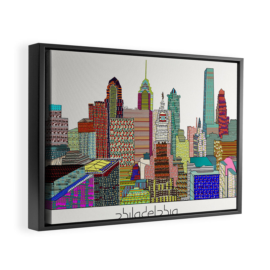 Philadelphia city sklyine Framed Canvas Print Gallery Image 6
