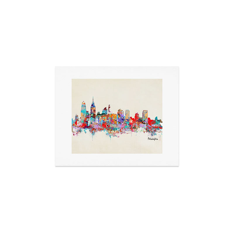 Philadelphia Pennsylvania skyline Art Print Gallery Image 1