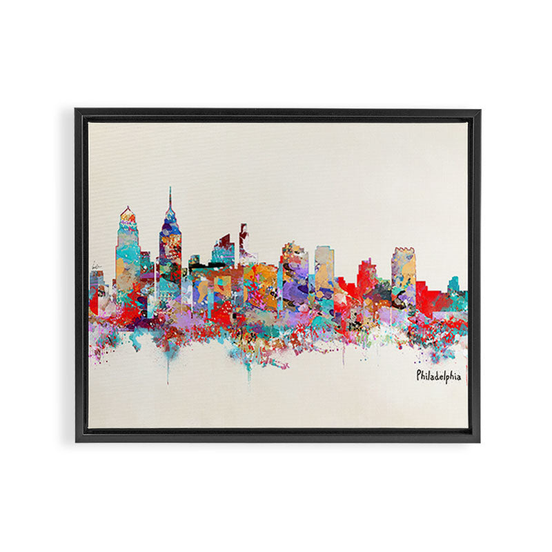 Philadelphia Pennsylvania skyline Framed Canvas Print Gallery Image 2