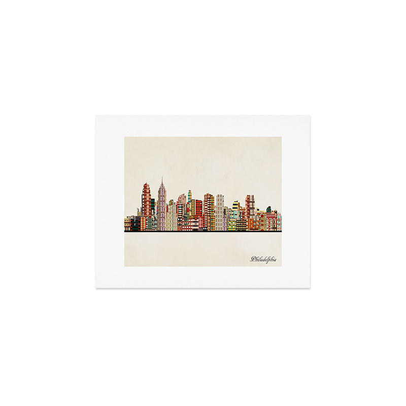 philadelphia skyline Art Print Gallery Image 1