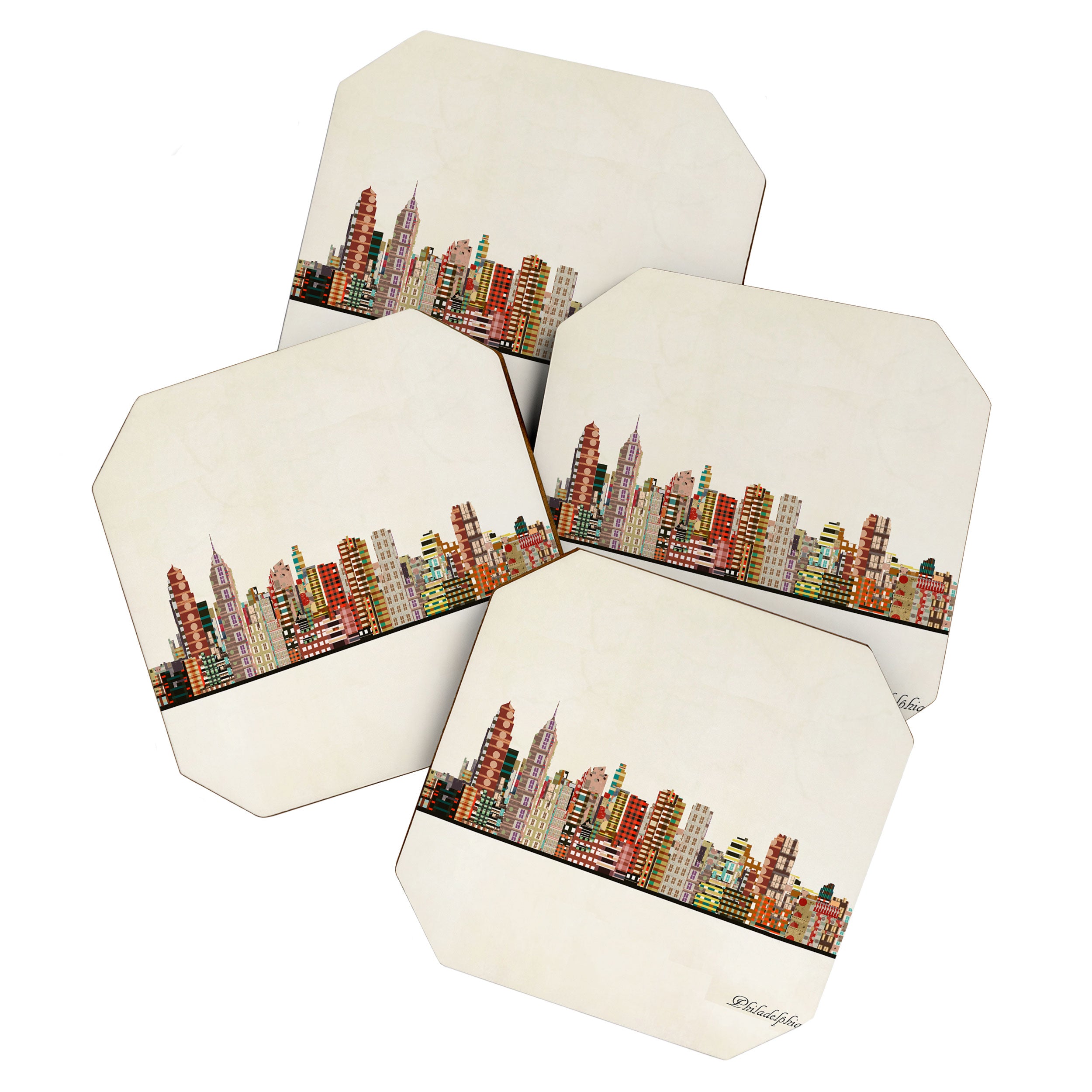 philadelphia skyline Coaster Gallery Image 1