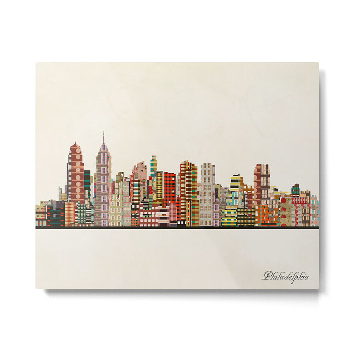 philadelphia skyline Metal Print Gallery Image 1