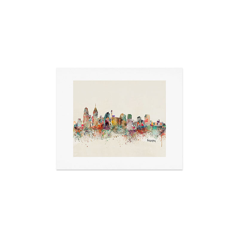 philadelphia skyline Art Print Gallery Image 1