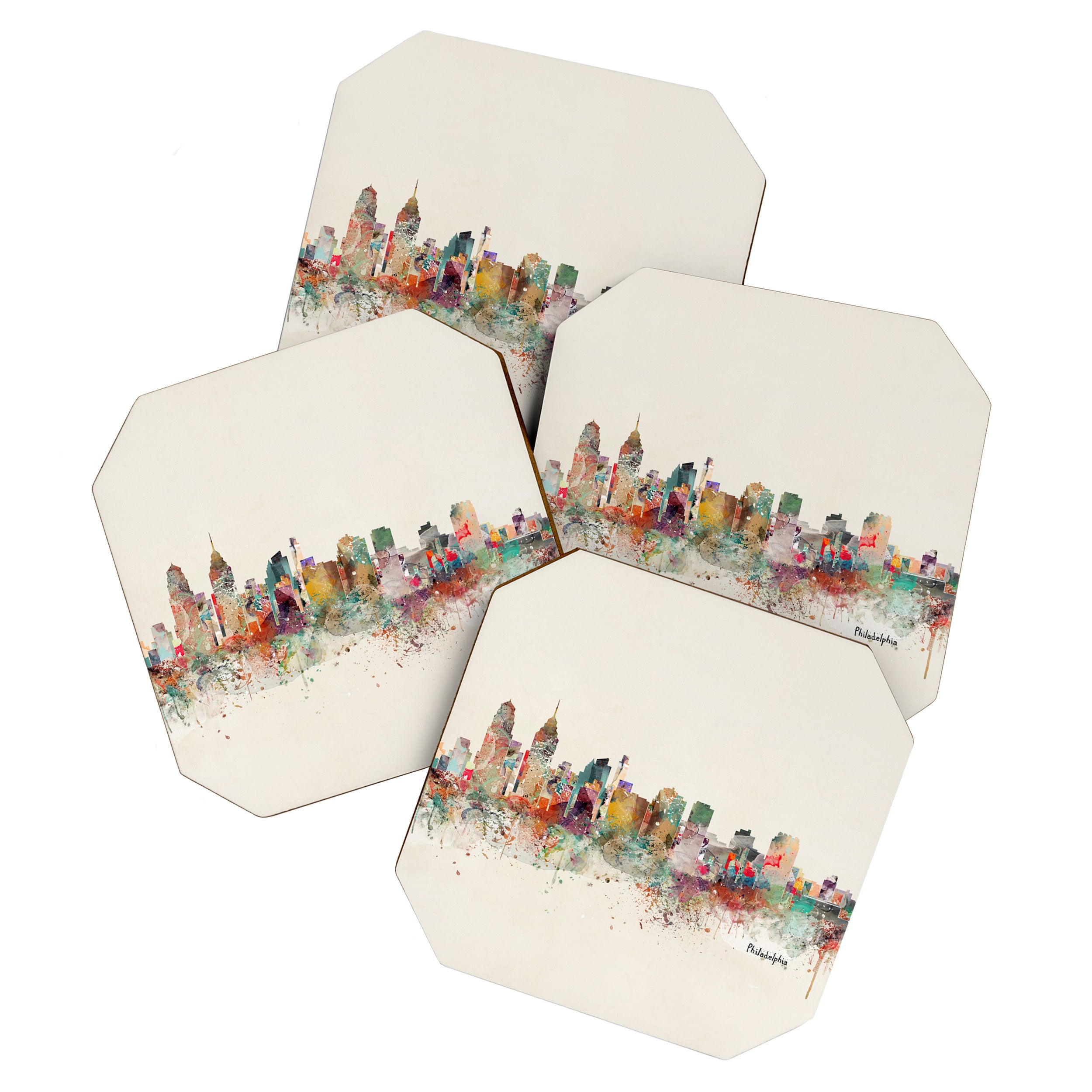 philadelphia skyline Coaster Gallery Image 1