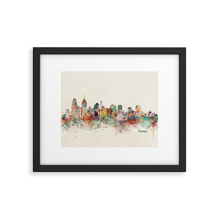 philadelphia skyline Framed Art Print Gallery Image 1