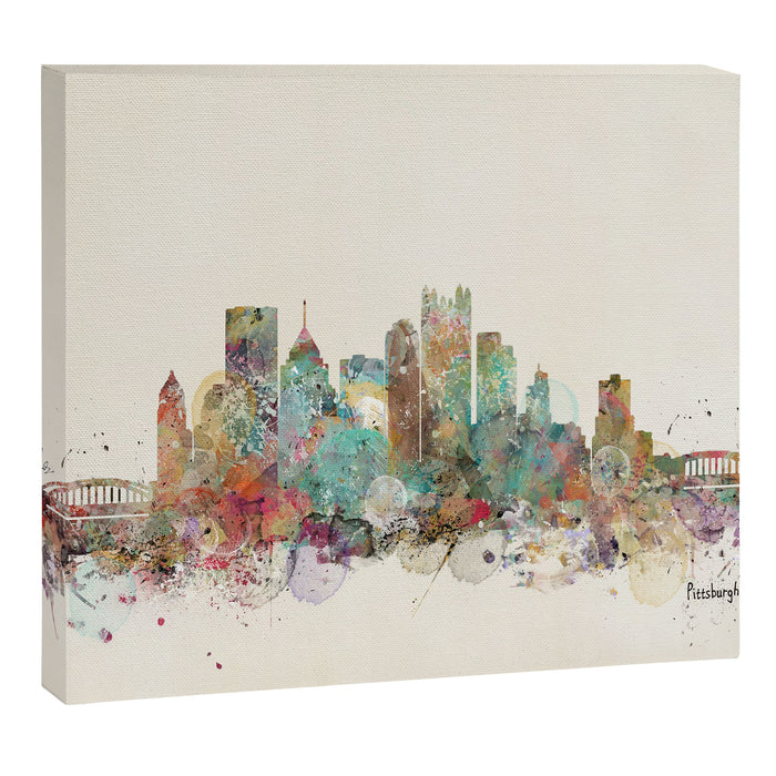 Pittsburgh Pennsylvania skyline Canvas Print Gallery Image 1