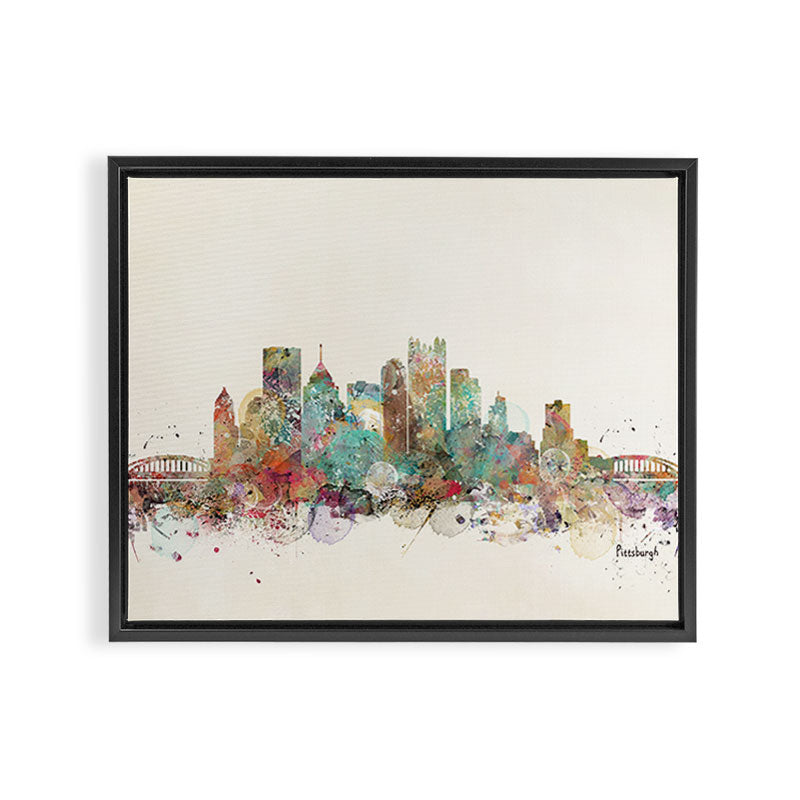 Pittsburgh Pennsylvania skyline Framed Canvas Print Gallery Image 12
