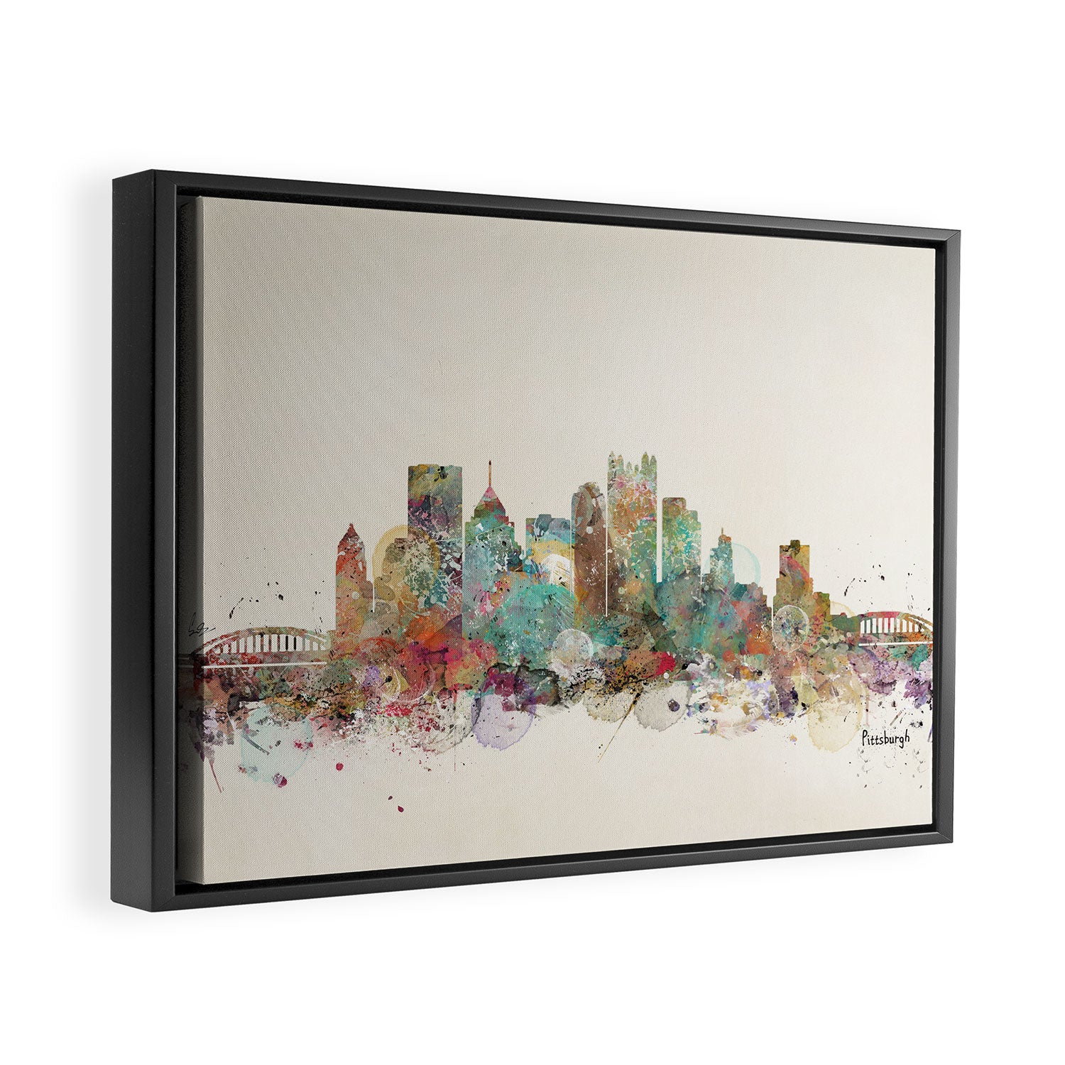 Pittsburgh Pennsylvania skyline Framed Canvas Print Gallery Image 2